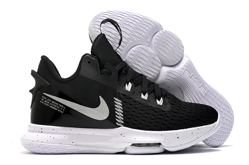 2020 Nike LeBron James Witness 5 Black White - Click Image to Close